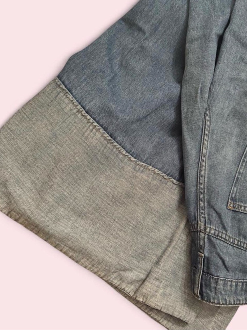 KUT FROM THE KLOTH Blake High Rise Crop Wide Leg in Medium Wash with Hem Detail - Picture 13 of 14